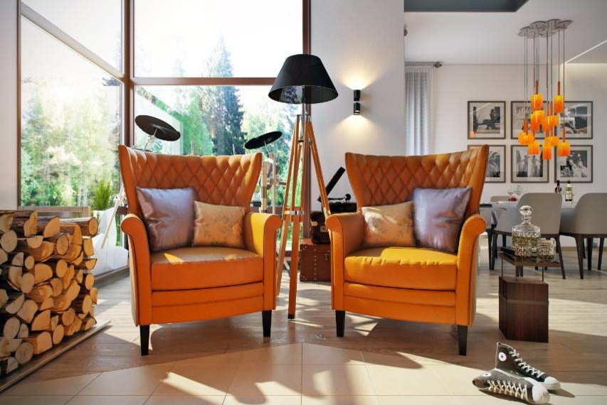 Интерьер загородного дома в Подмосковье.