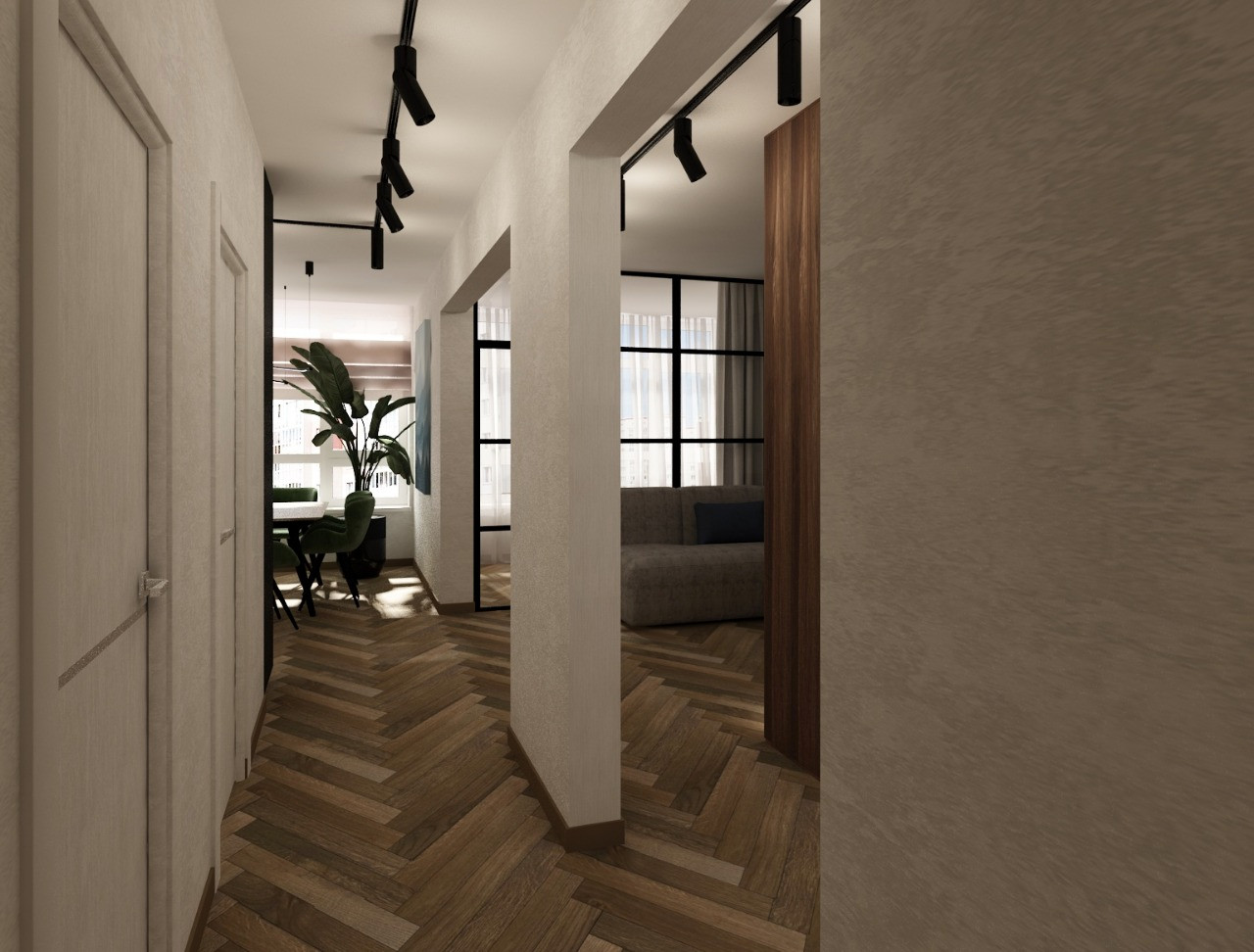 Вид из коридора