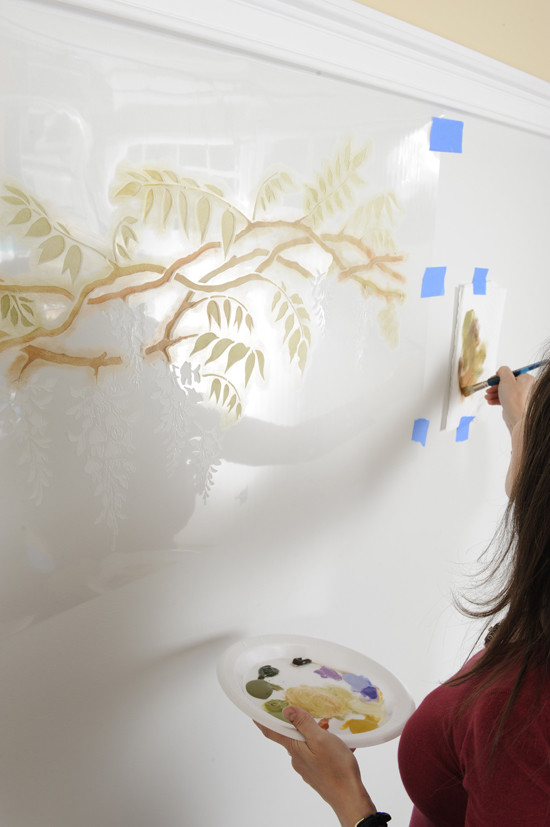 DIY: Роспись стен с помощью трафарета, или Дизайн обоев своими руками