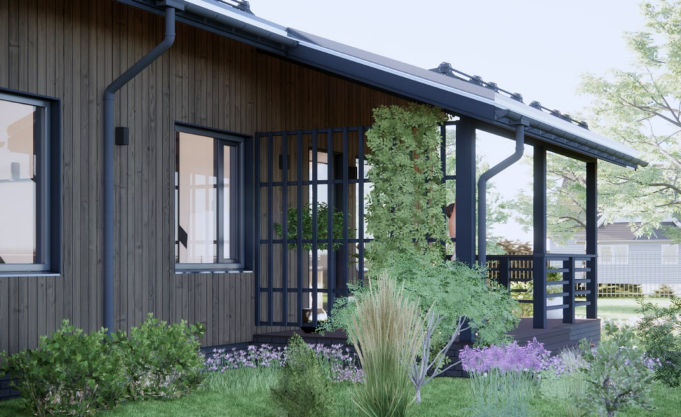 Крытая терраса дома