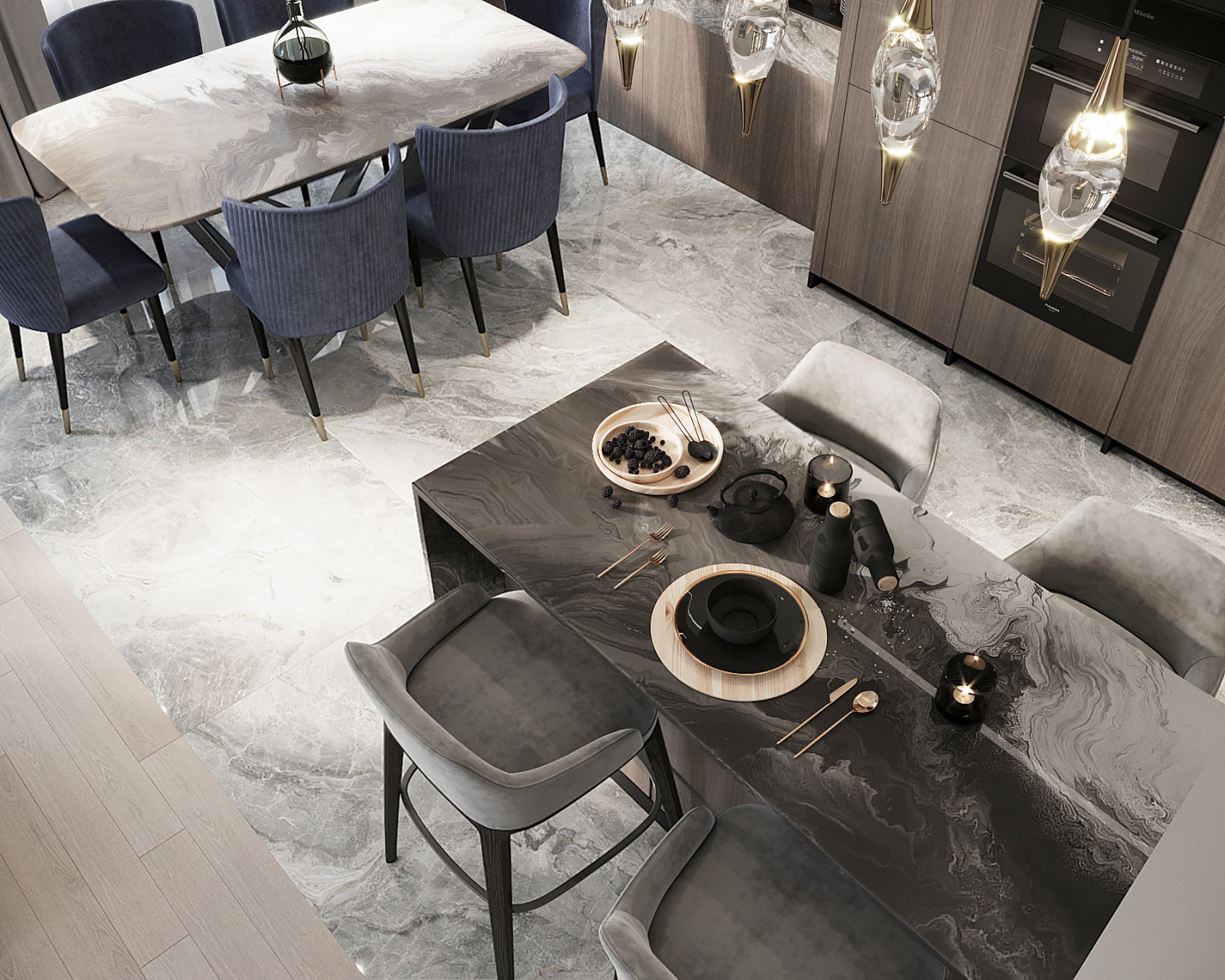 Обложка проекта: Гостиная в ЖК Настоящее