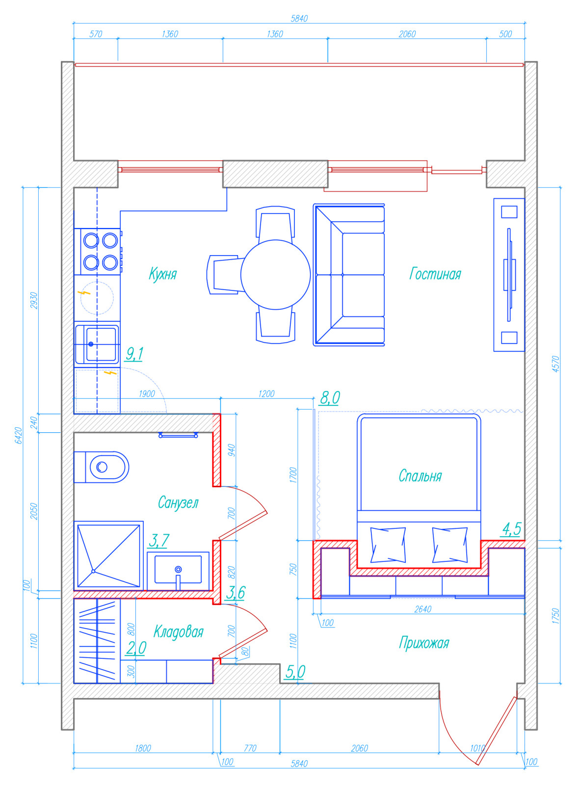 Небольшая квартира для пары в возрасте