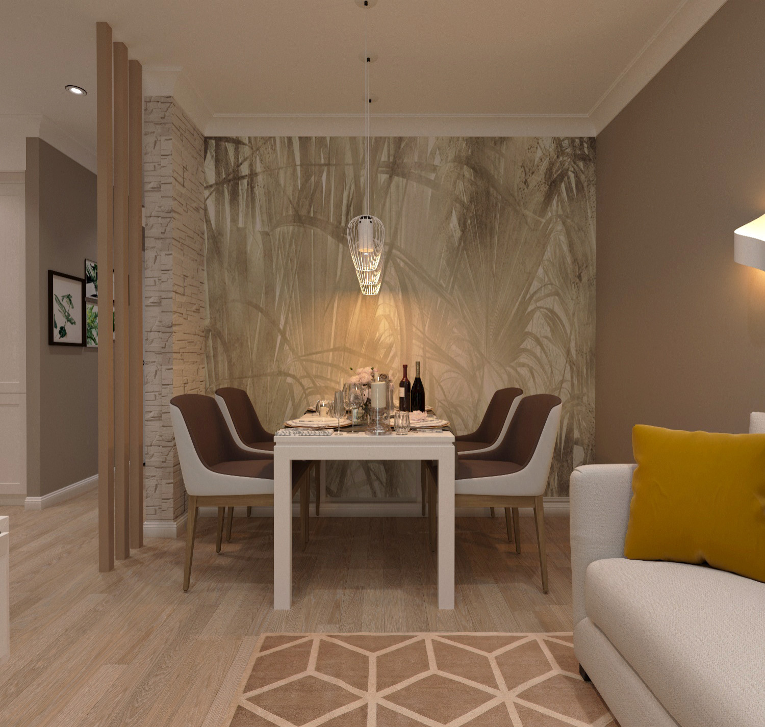 Дизайн-проект трехкомнатной квартиры м. Окружная