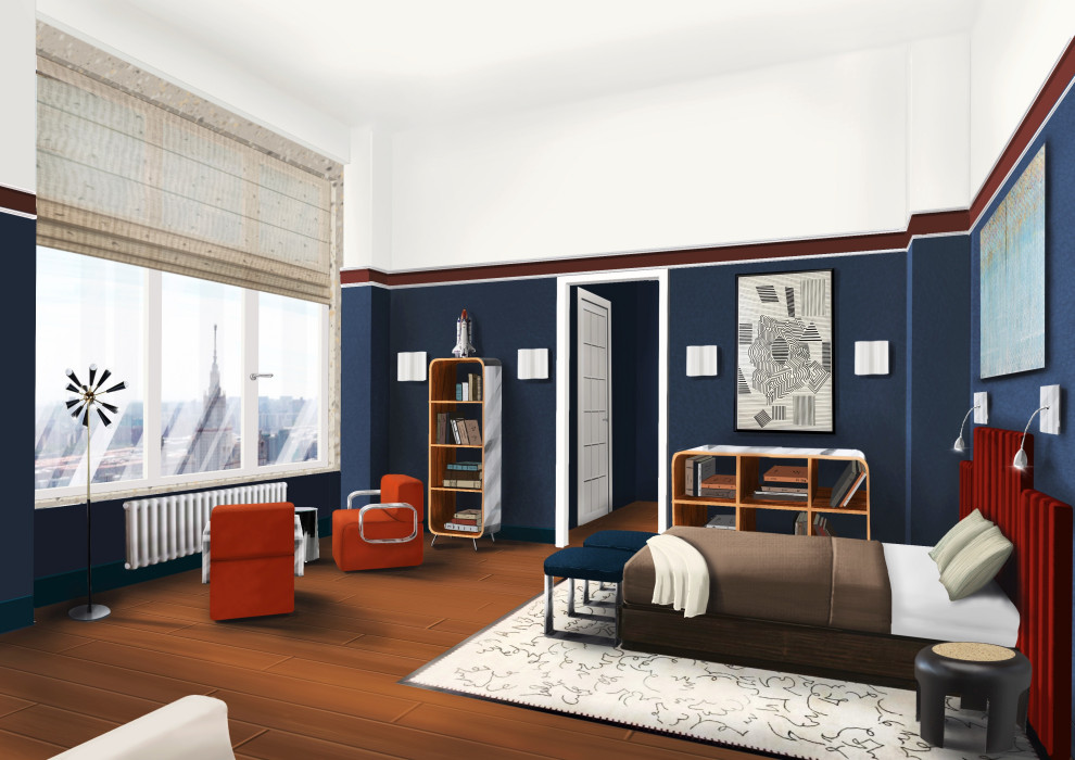 Проект "Энергия паруса" (Квартира на Мосфильмовской, 388 кв. м)