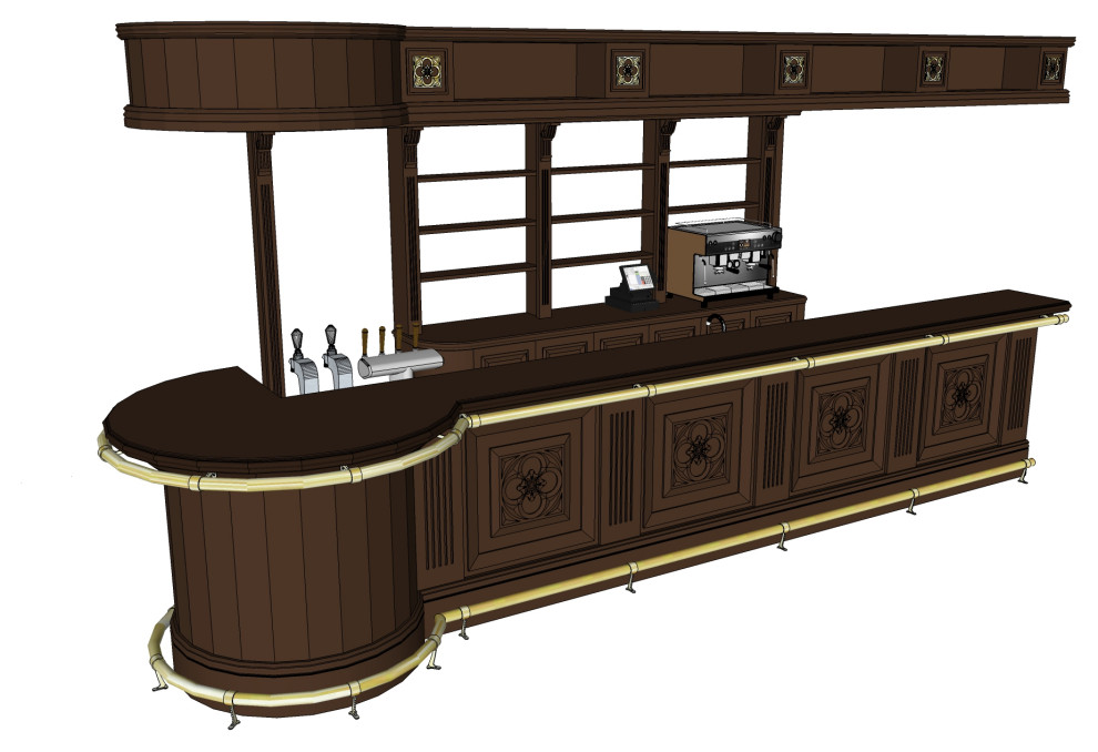 Проект реконструкции барной стойки. Паб "Shannon"