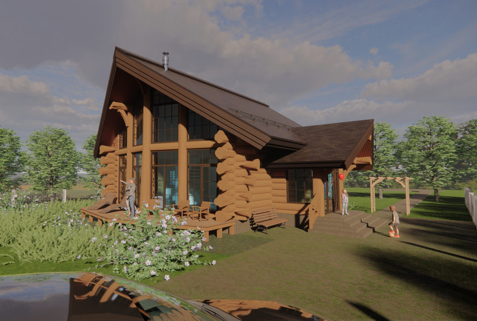 Жилой дом 122 кв.м из бревна