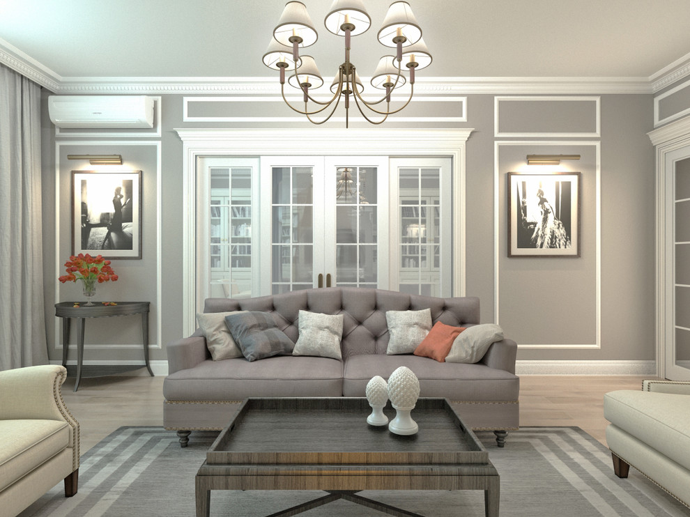 Гостиная 3х комнатной квартиры ЖК Триумф