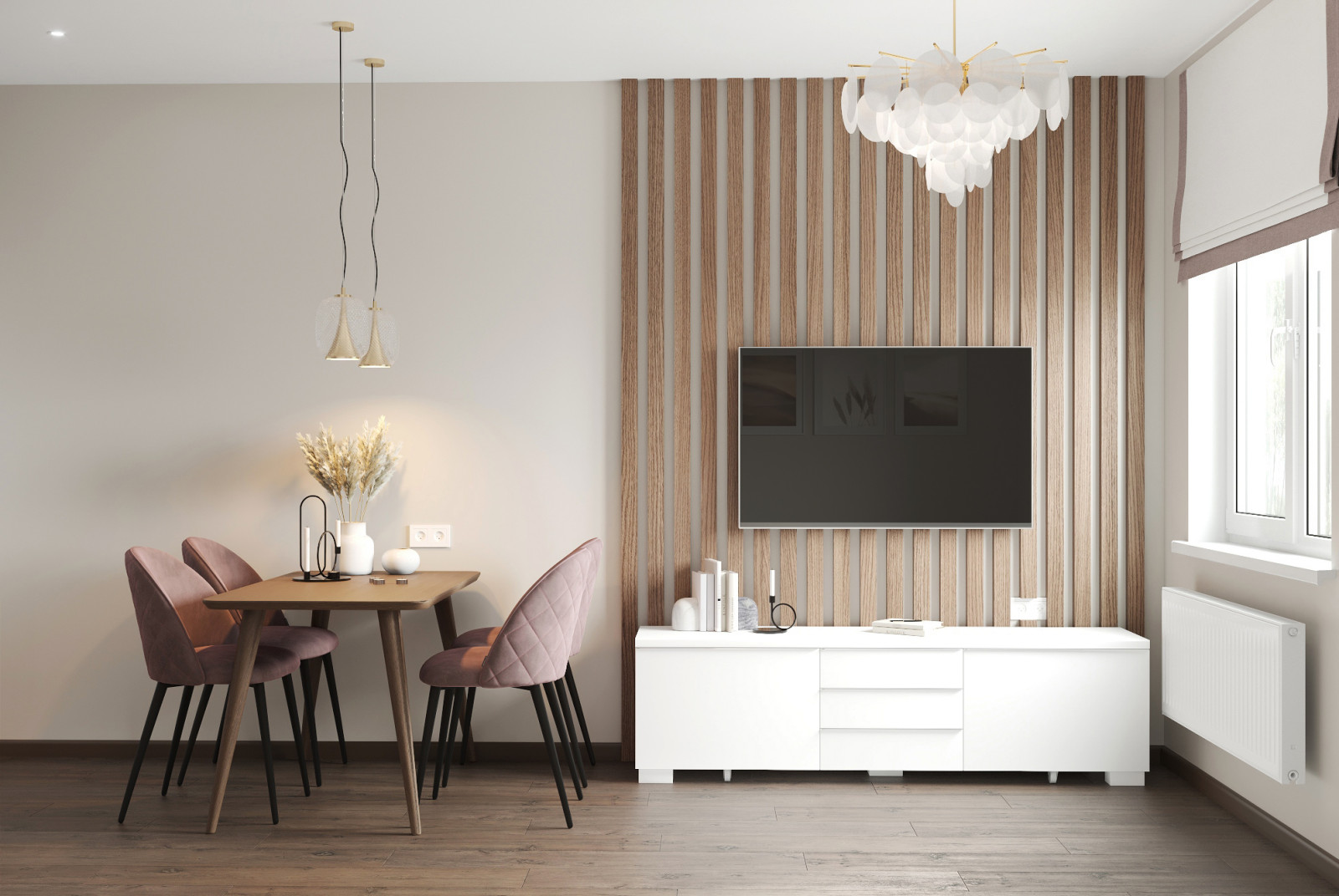 Обложка проекта: Кухня-гостиная для молодой семьи