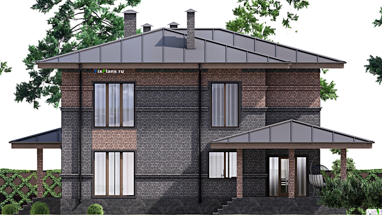 Проект двухэтажного дома 16х17 м S249м2 F-14399