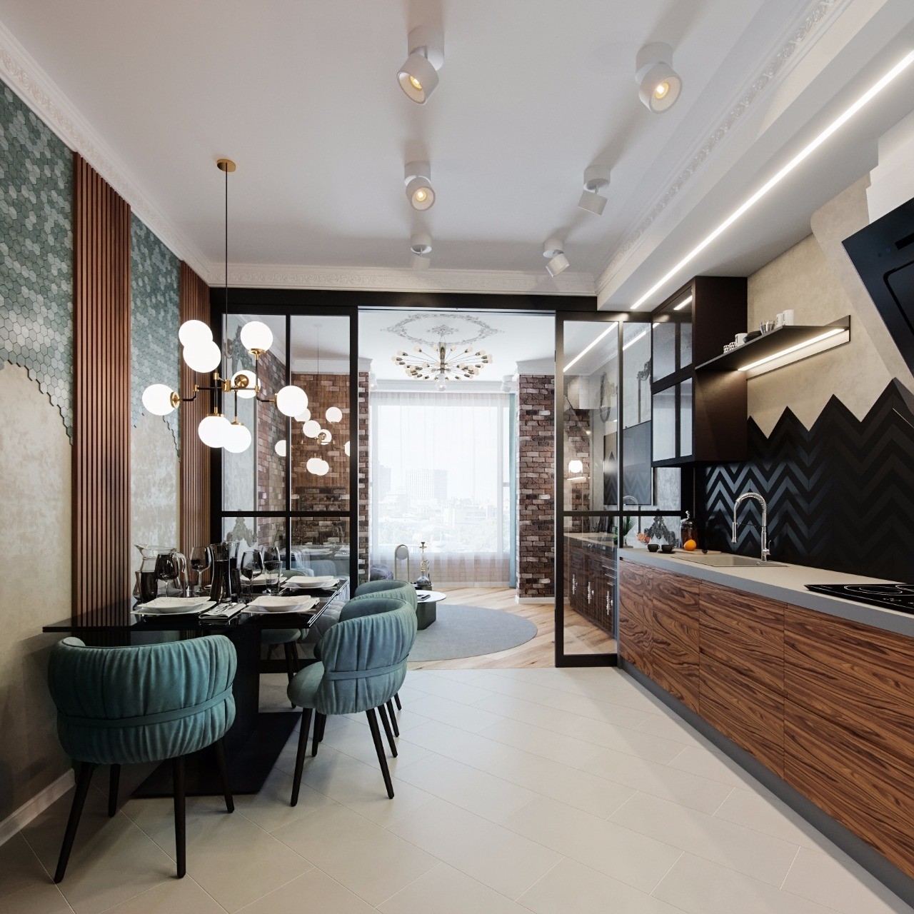 Двухкомнатная квартира в центре города для молодой семьи