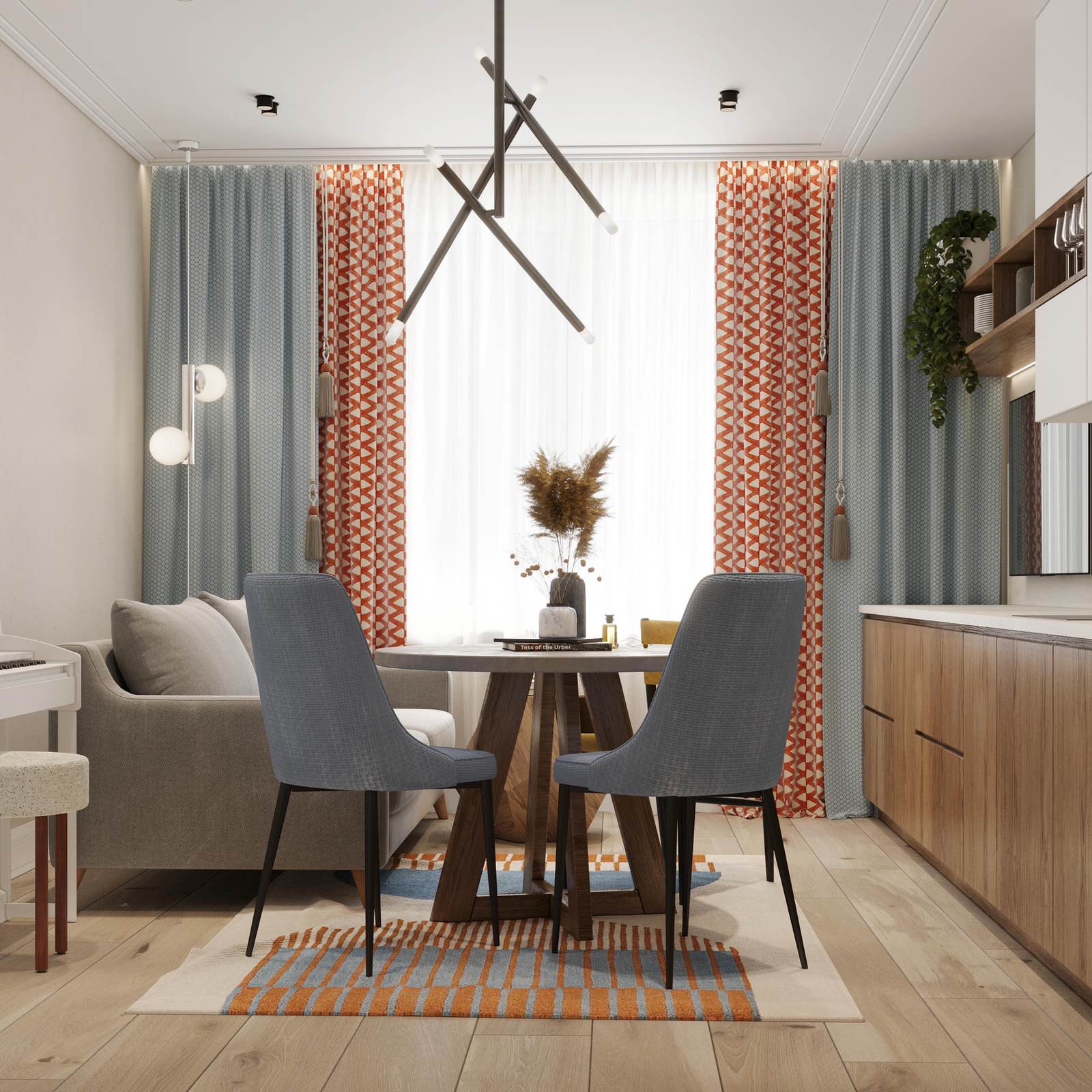 Дизайн интерьера квартиры в скандинавском стиле в ЖК "Московские ворота II"