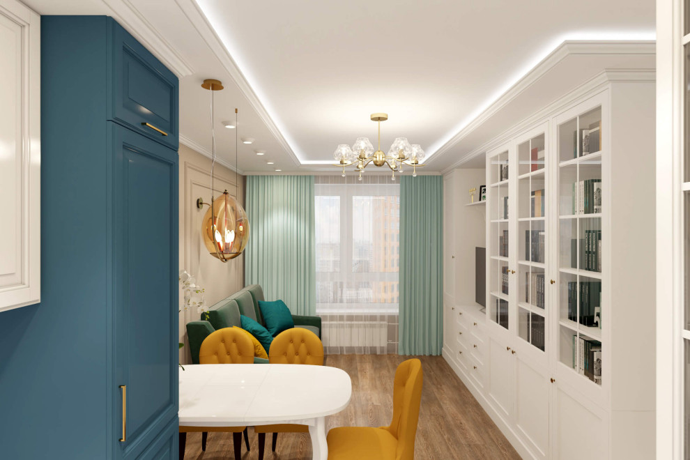 Однокомнатная квартира-студия 38м2 в неоклассике