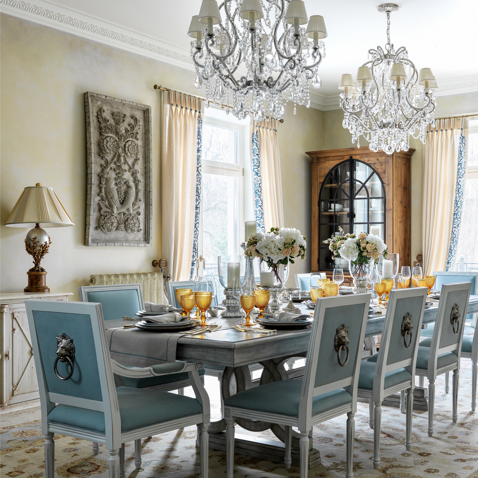 Дизайн кухни-столовой в загородном доме