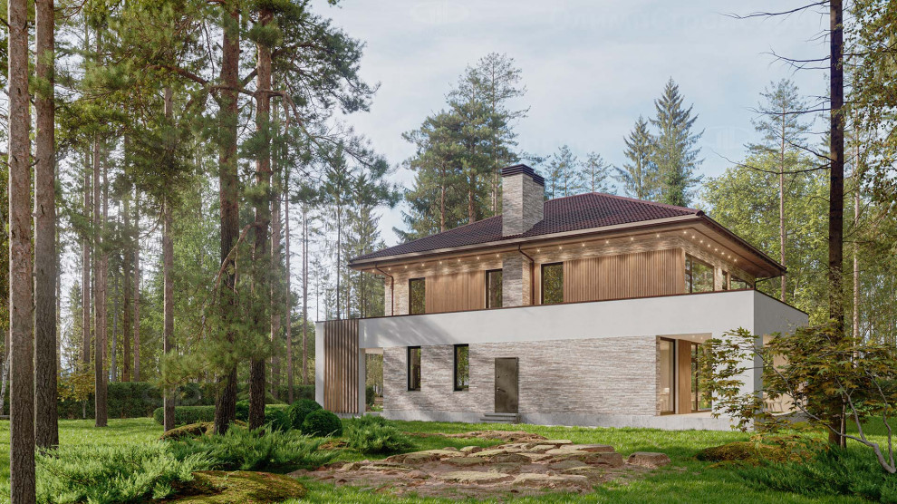 Двухэтажный дом с террасой «Углич»