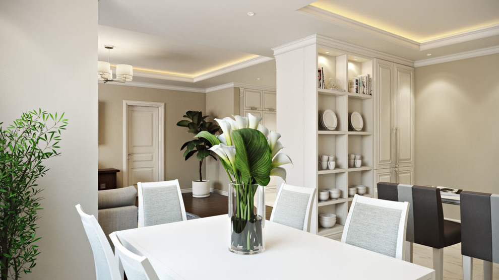 Дизайн просторной квартиры в светлых тонах