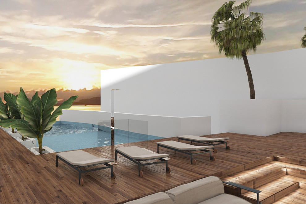 Villa sul mare con la vista Vesuvio