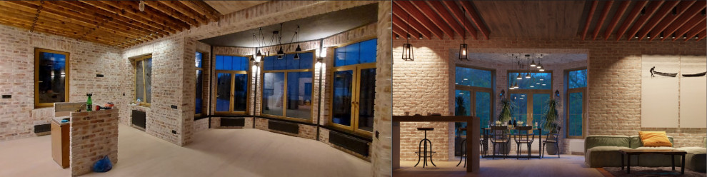 Проект пристройки кухни-гостиной к дому (визуализация и реализация)