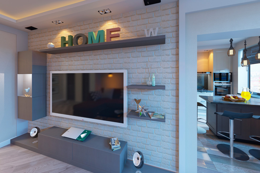 Строгий интерьер в холодных оттенках