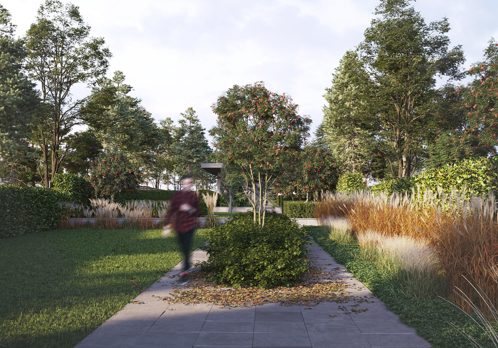 Сад на неудобной территории.