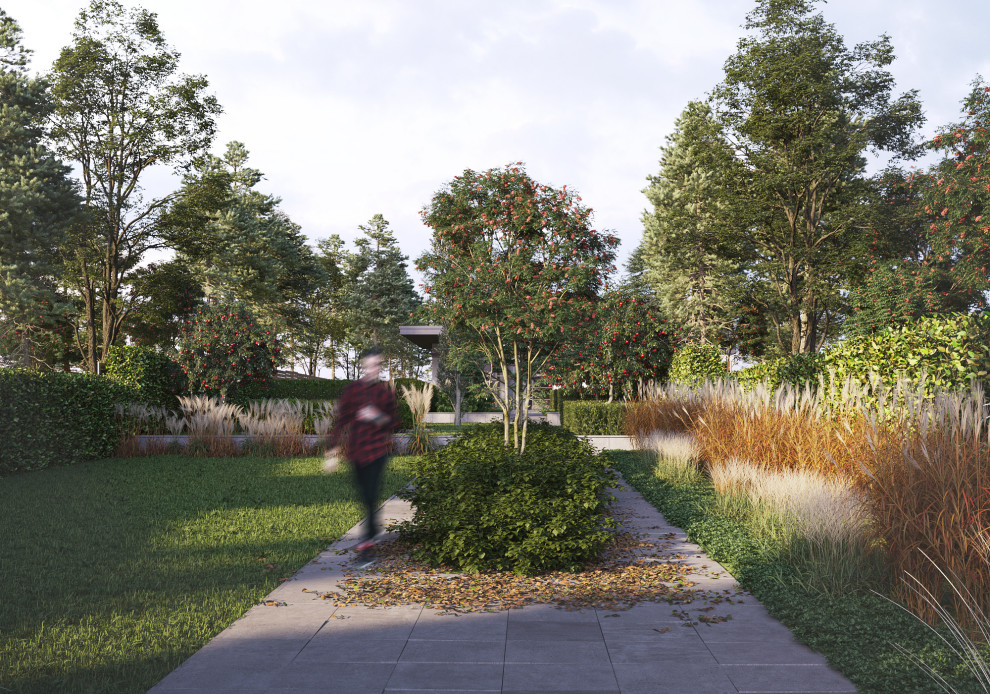 Сад на неудобной территории.