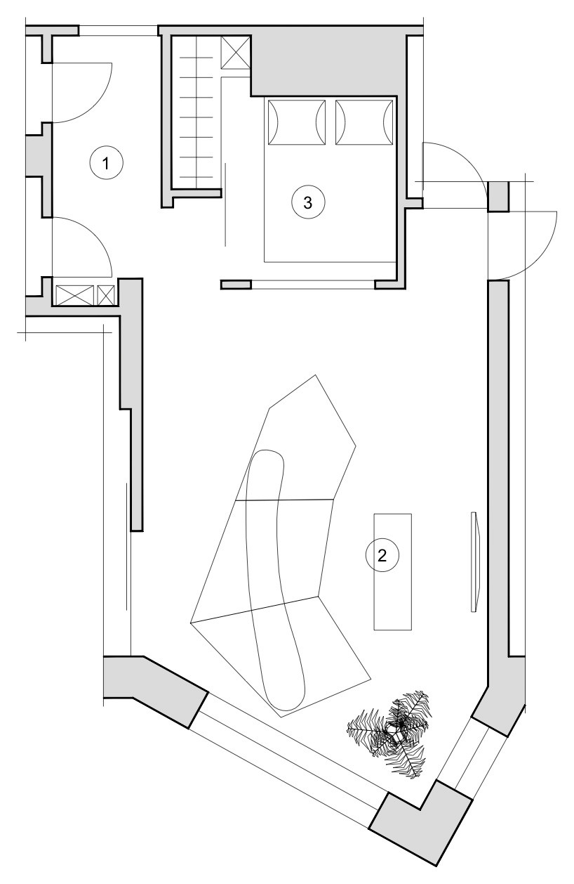 Проект недели: Спальня и гостиная в японском стиле