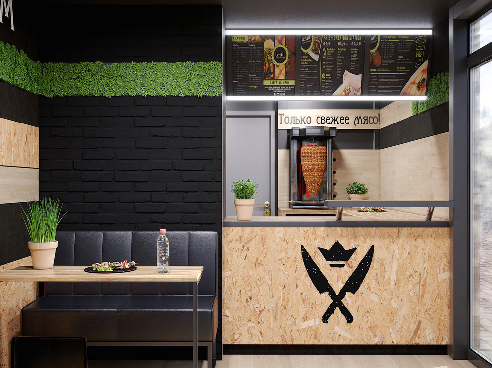 Интерьер киоска для закусочной