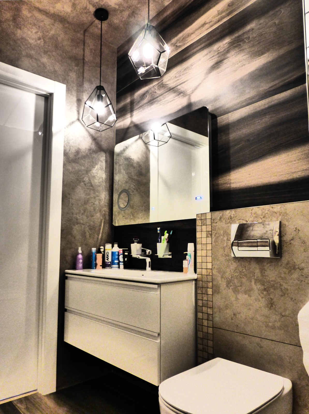 санузел в стиле лофт