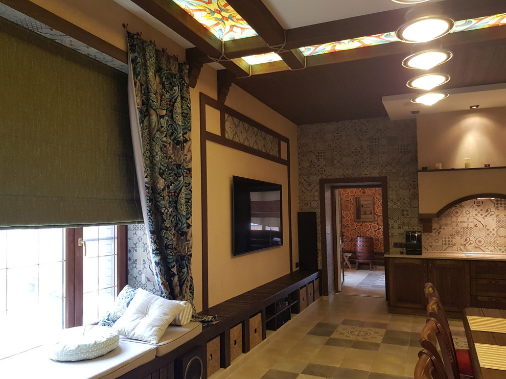 Банкетная для гостей в загородном доме(фото)