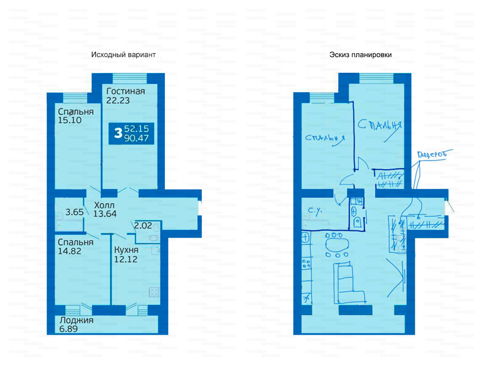 Идеи перепланировки для однокомнатных квартир