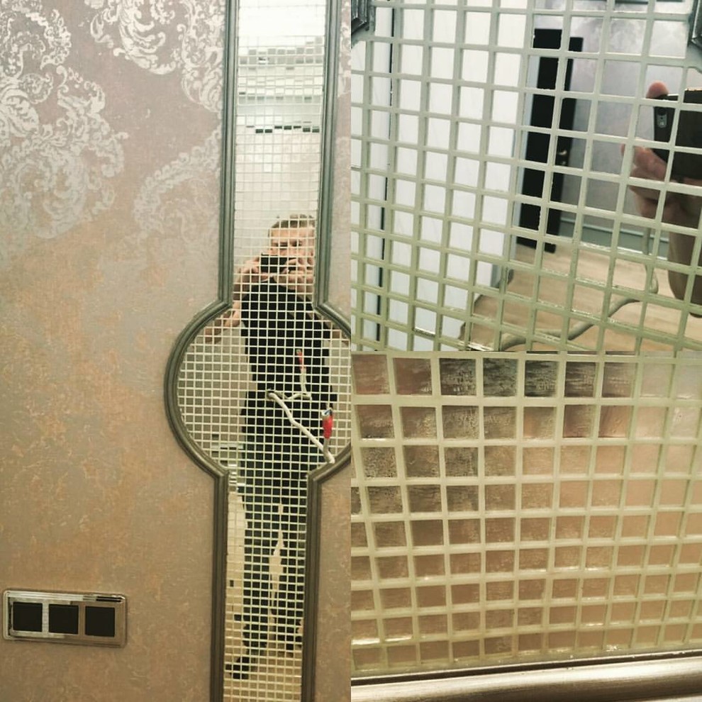 Реставрация поверхности мозаики испорченна эпоксидной затиркой