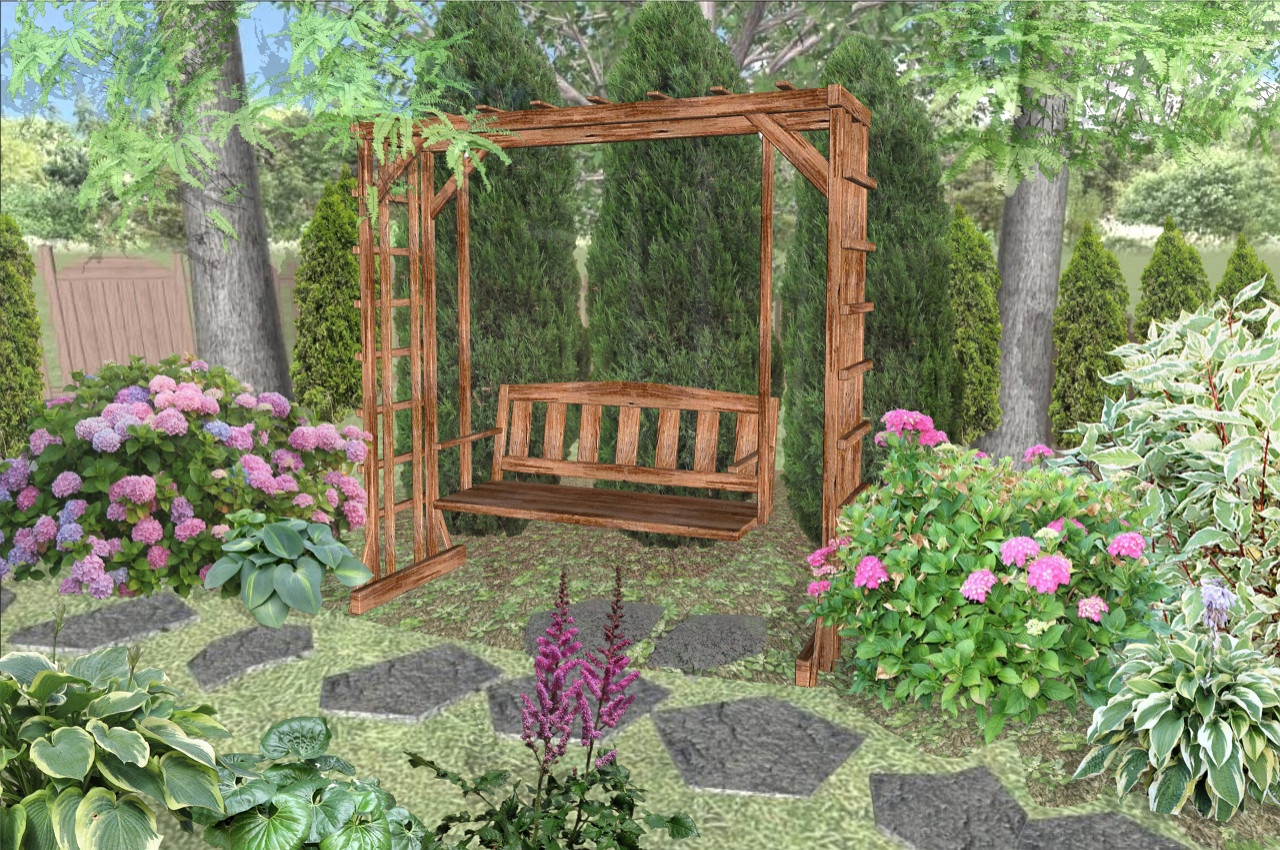 Тихий уголок в саду