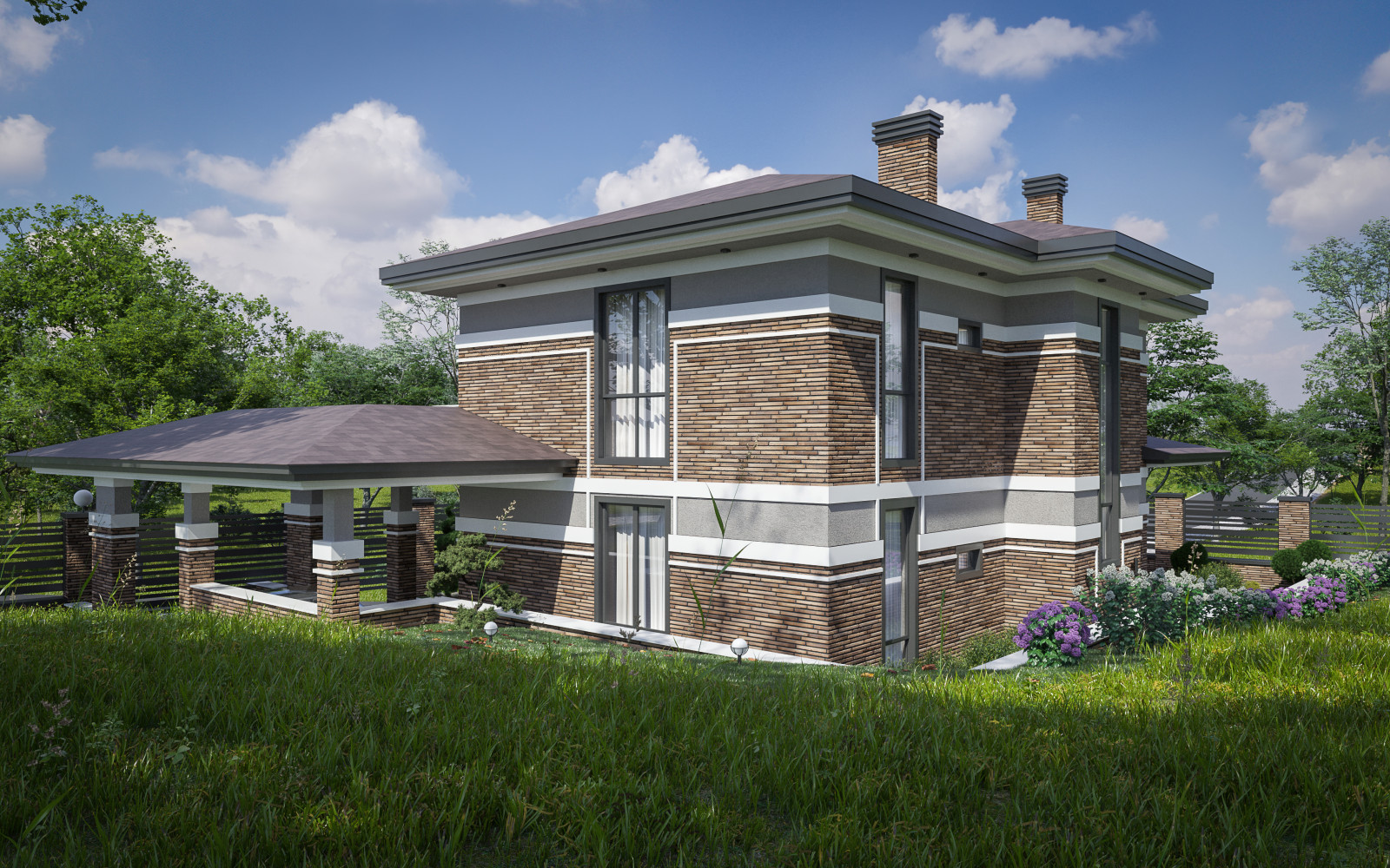 Обложка проекта: Дом в стиле Райта