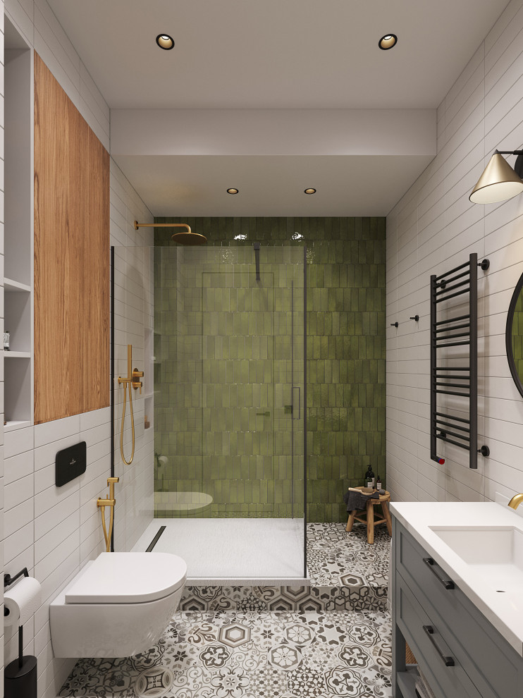 Квартира с зелеными акцентами