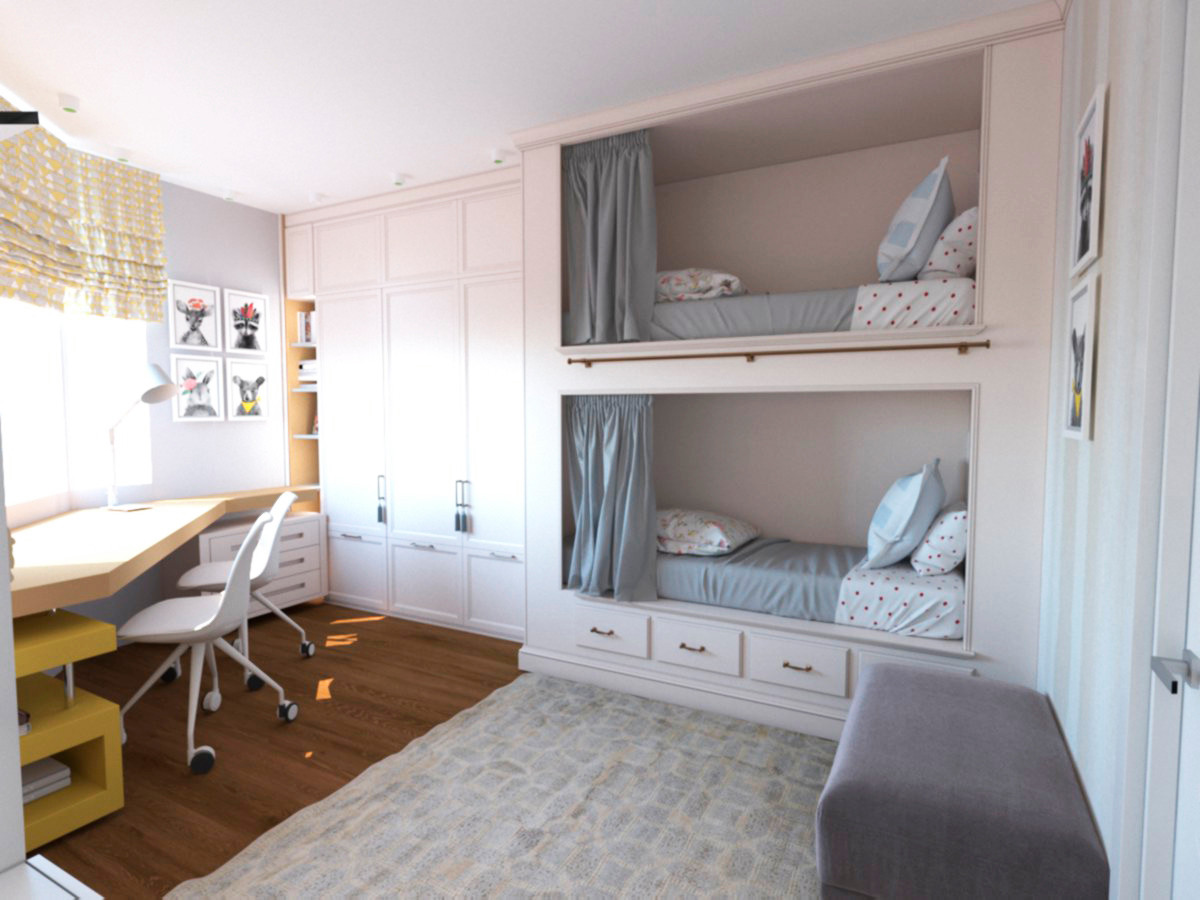 Обложка проекта: Детская комната для двух детей