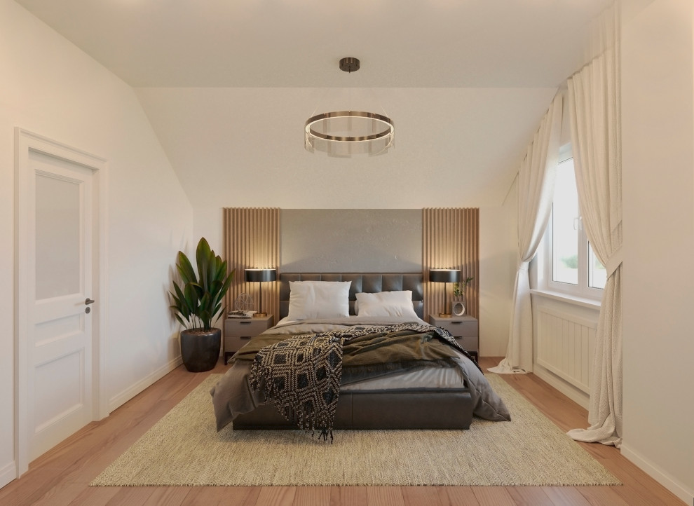 Проект спальни с выделенной гардеробной