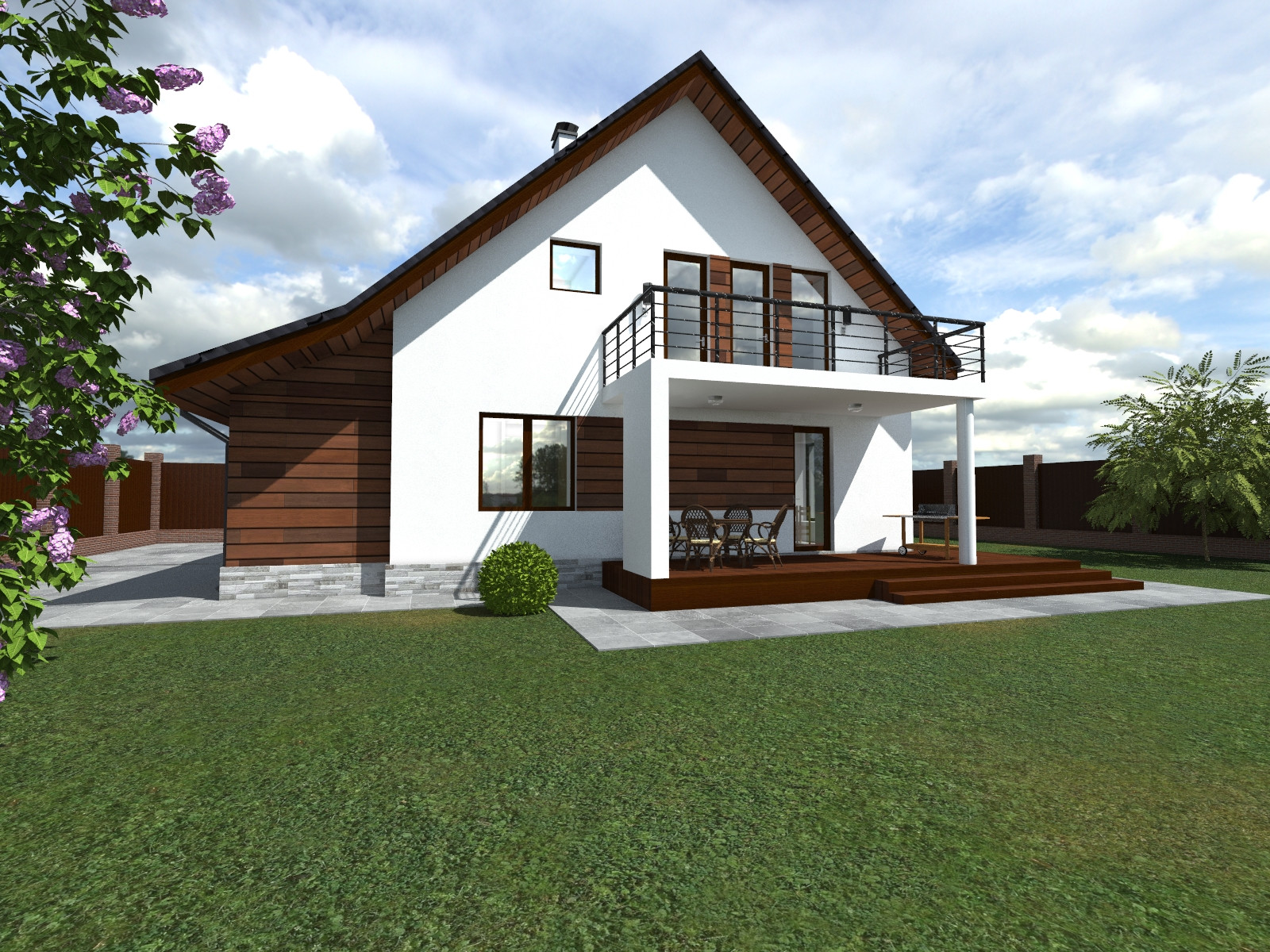 Коттедж в разной отделке