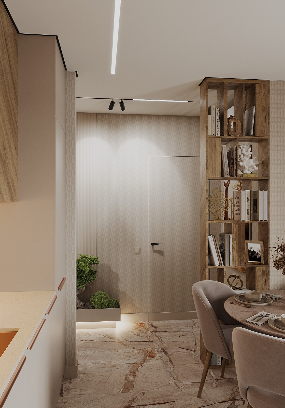 Интерьер 4-ёх комнатной квартиры_ "EHTNO TERRA_COTTA"