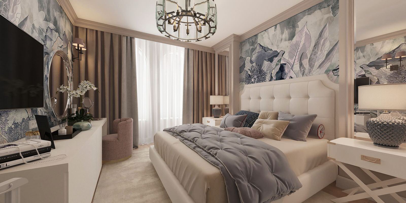 Спальня в светлых тонах с коллекцией Astral