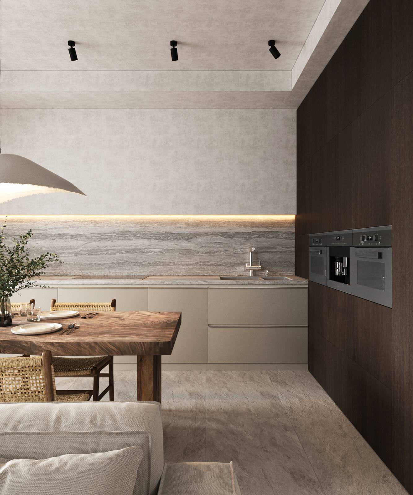 Брутальная квартира для семьи с ребенком