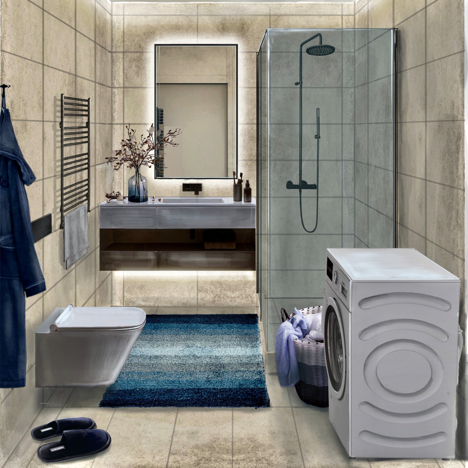 Обложка проекта: Совмещённый санузел в хрущевке