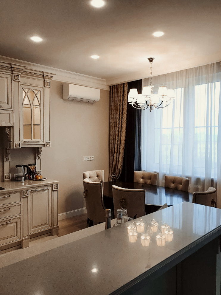 Квартира в классическом стиле. Сравнение 3д и фото