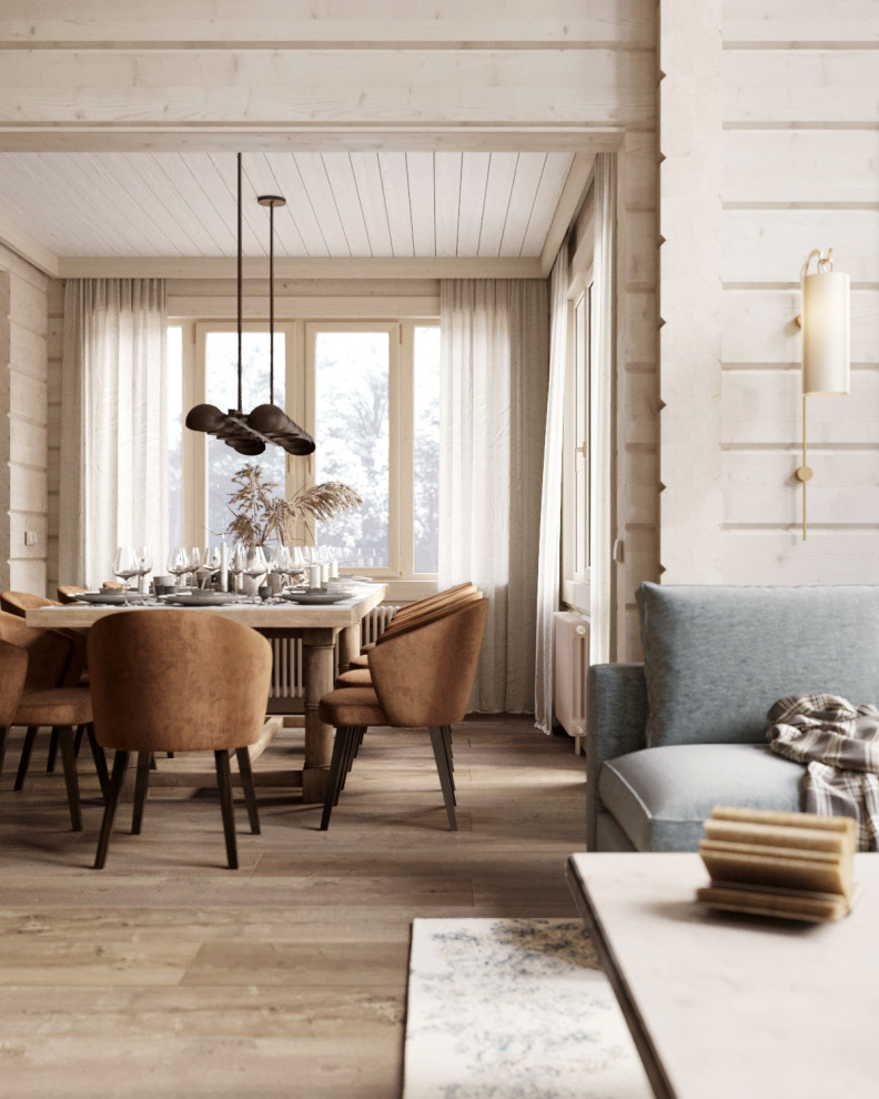 Загородный дом из бруса в поселке Смолячково