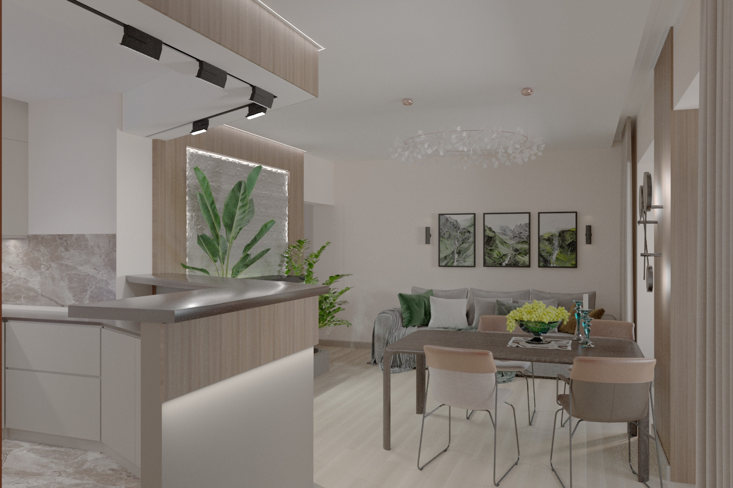 Кухня-гостиная: союз легкости и брутальности