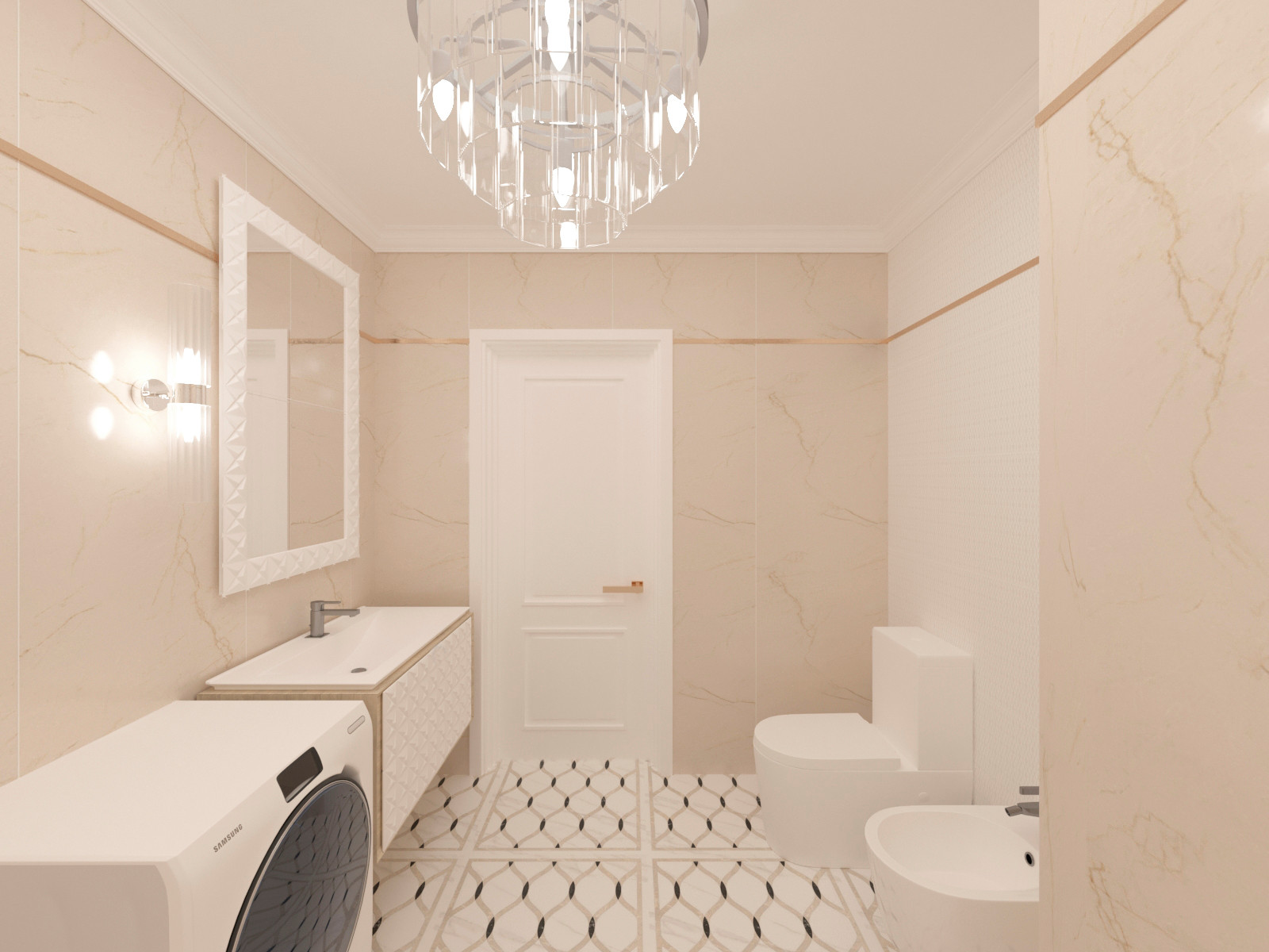 "Подмосковная Ривьера". Дизайн 3-х комнатной квартиры