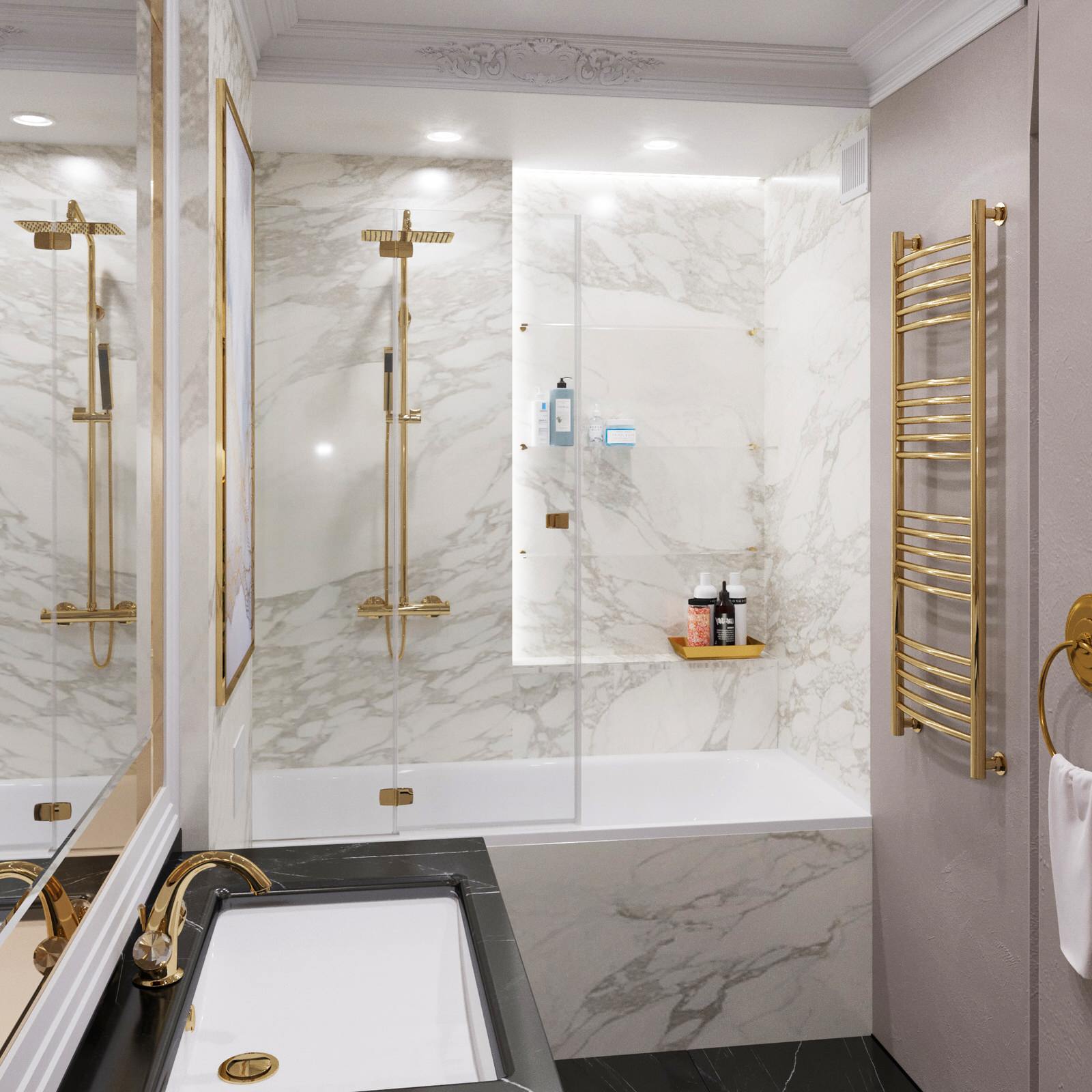 Визуализация хозяйского санузла.