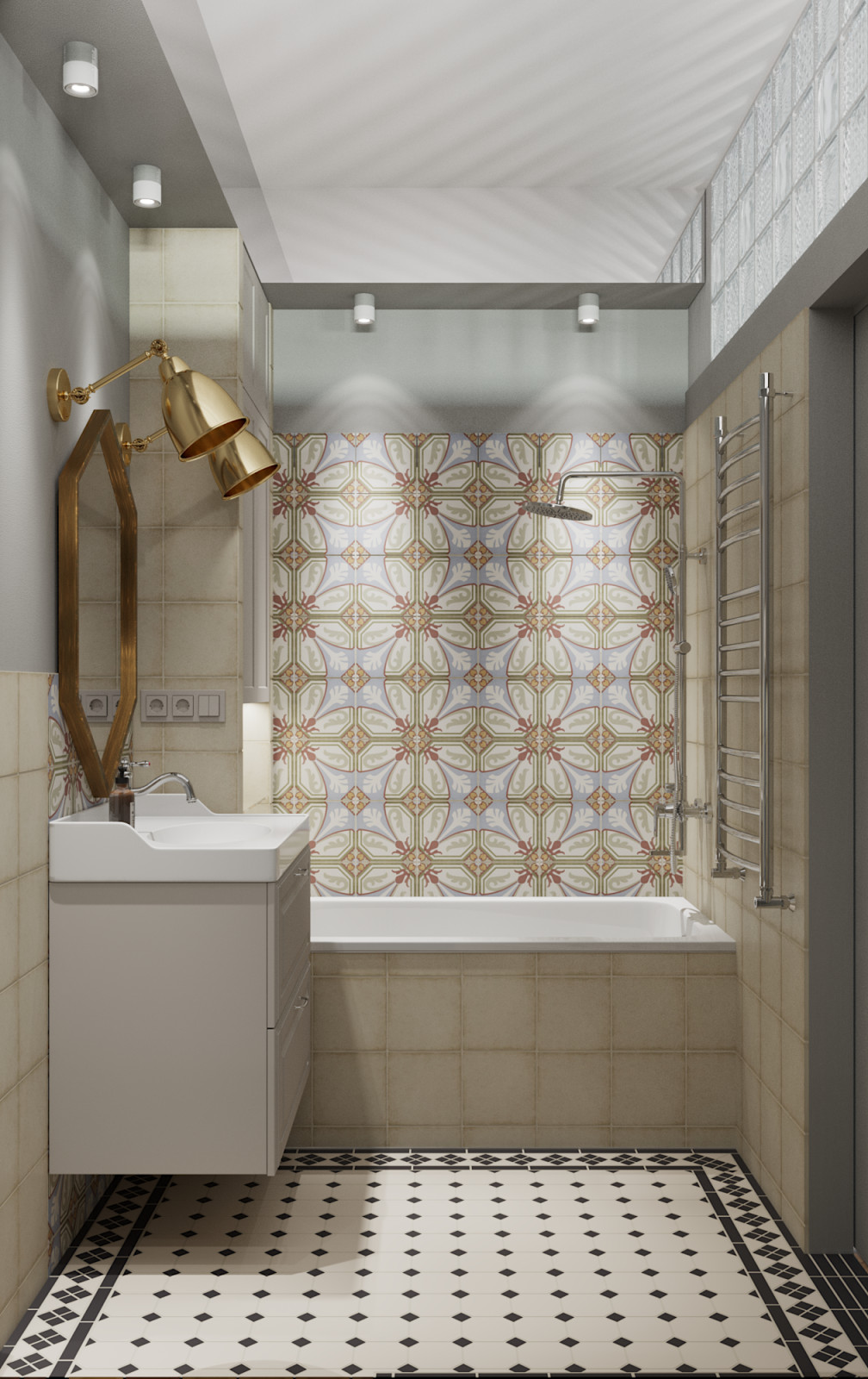 Квартира в сталинке (Ванная комната)