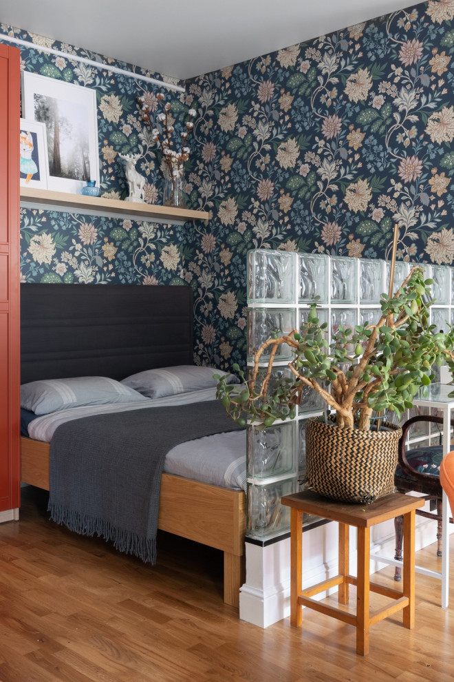 Уютная квартира для девушки. Оранжевый и синий