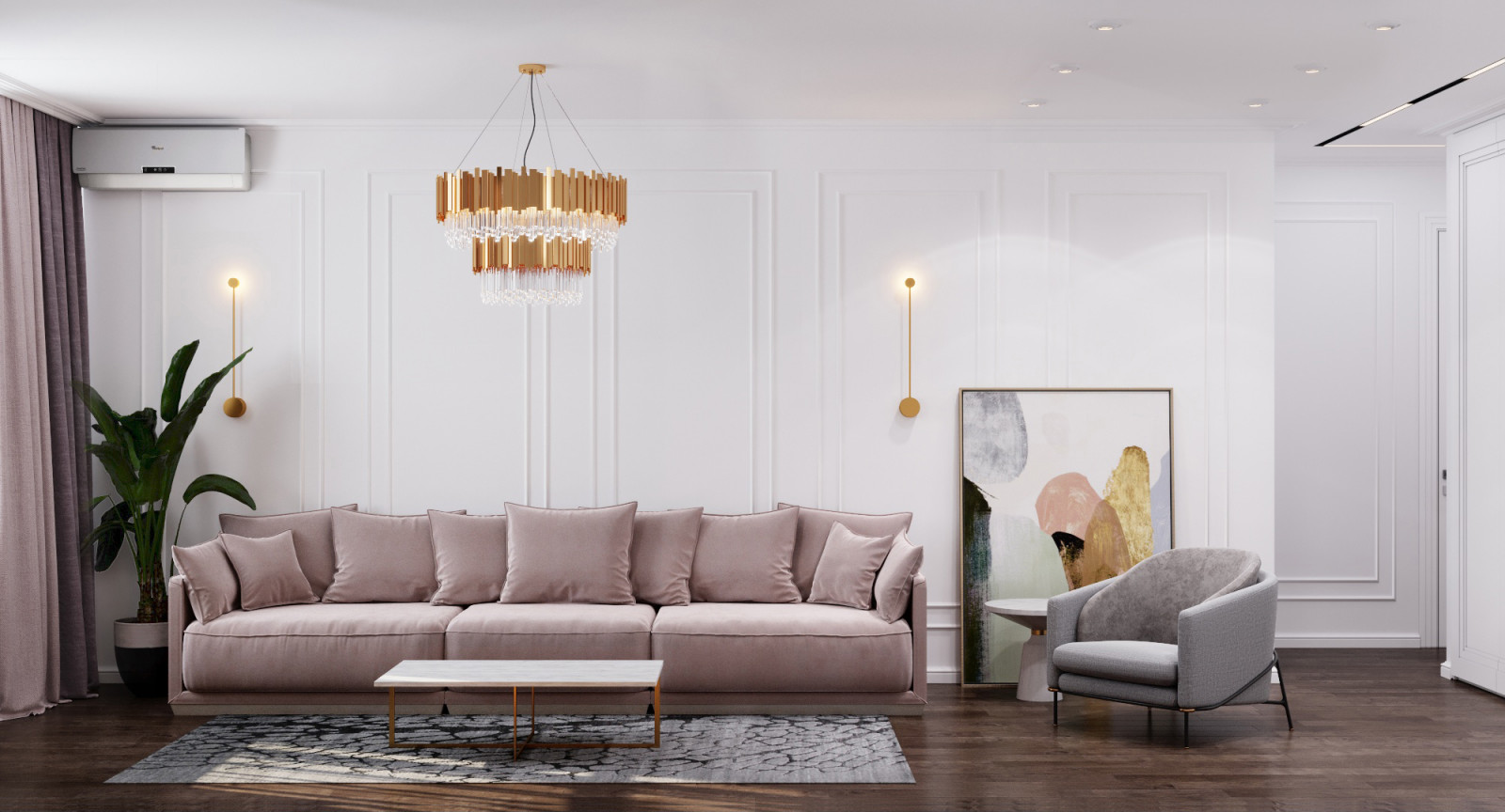 Обложка проекта: Неоклассика в пыльно-розовых тонах. Москва 2020