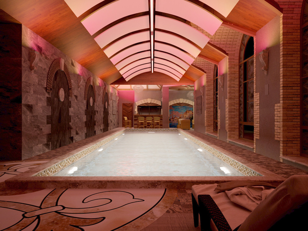 Дизайн-проект зоны бассейна и СПА  особняка Шато