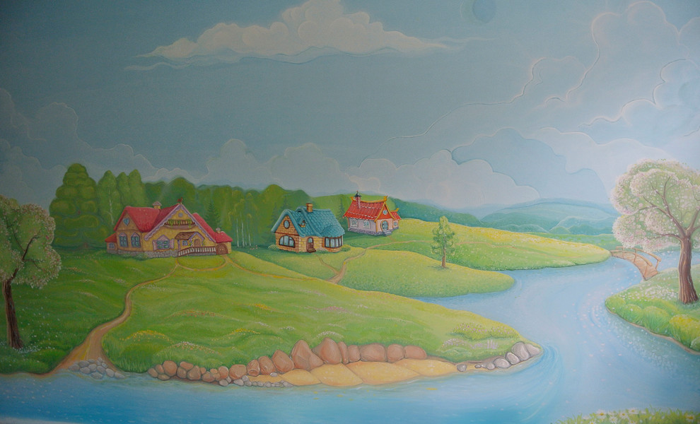 Обложка проекта: Пейзаж в детской светящимися красками